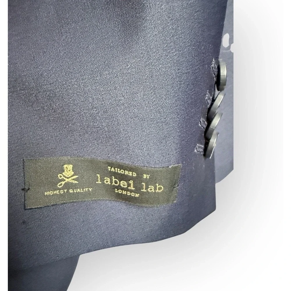 Label‎ Lab Men's Jacket Size 42R Slim Fit Navy Blue New